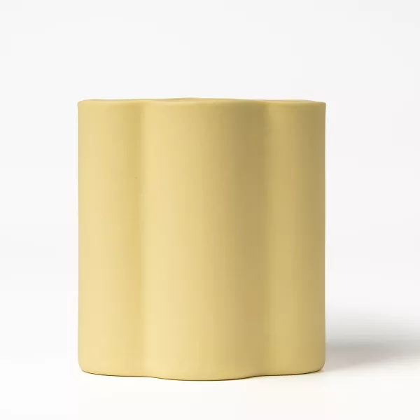 Artistic Floral Edge Ceramic Candle Holder