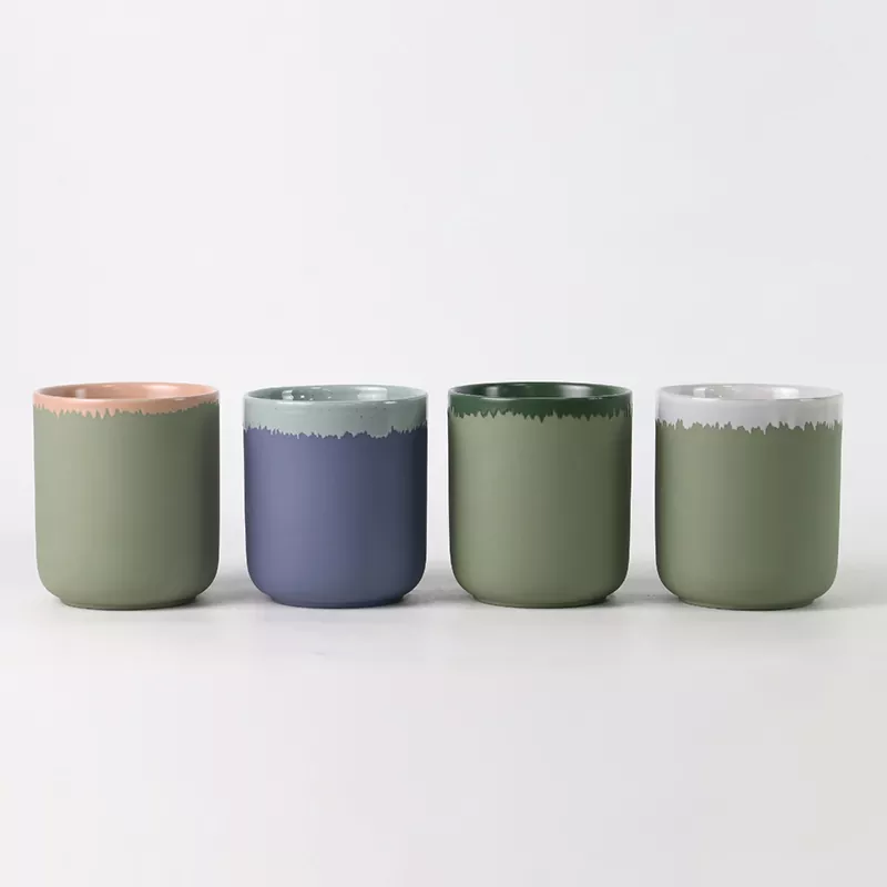 Ceramic Candle Holder with Natural Color Finish