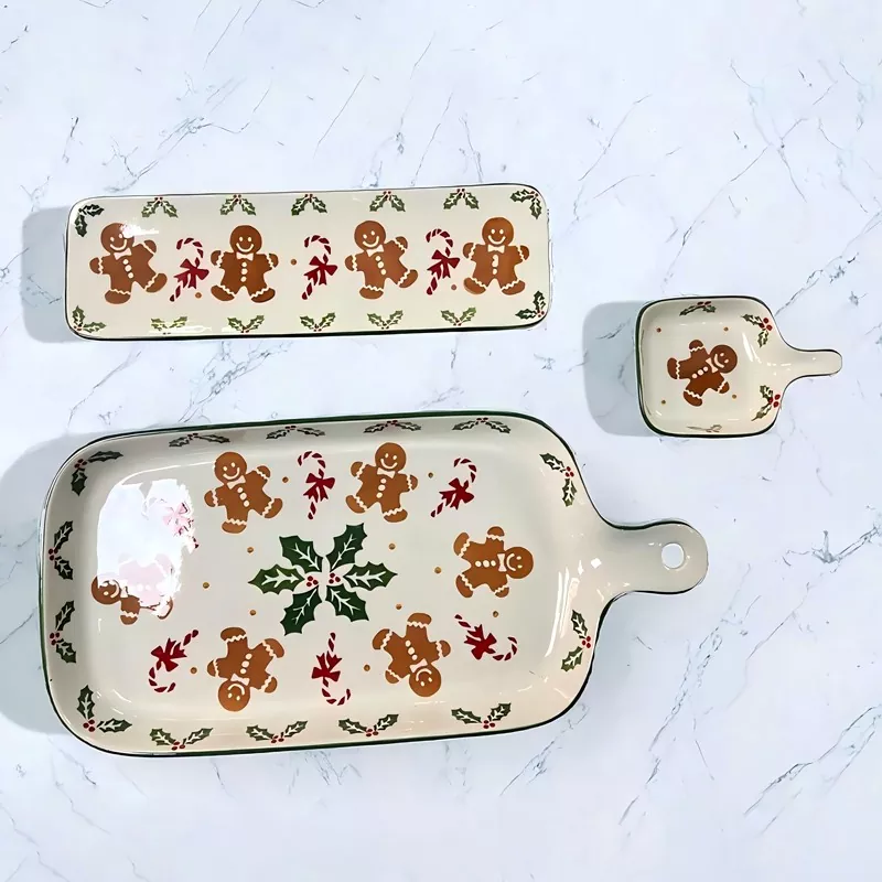 Christmas Gingerbread Man Ceramic Baking Tray Christmas Gingerbread Man Ceramic Baking Tray