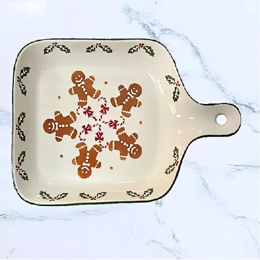 Christmas Gingerbread Man Ceramic Baking Tray