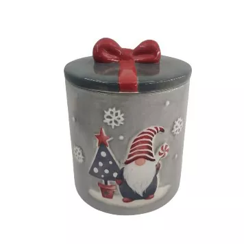 Christmas-Themed Ceramic Candle Holder Christmas-Themed Ceramic Candle Holder