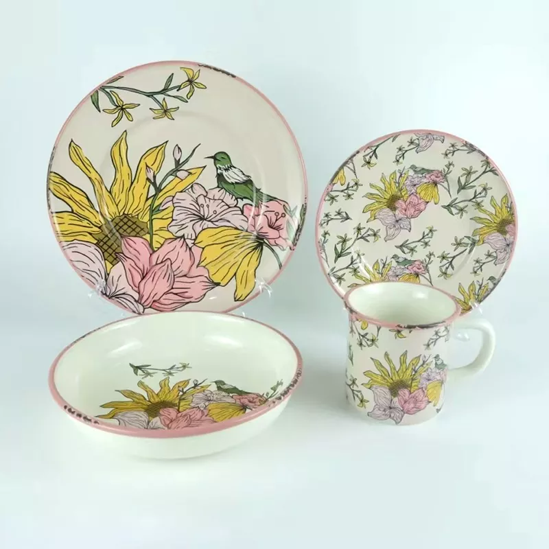 Dishwasher Luxury Pattern Ceramic Dish Set