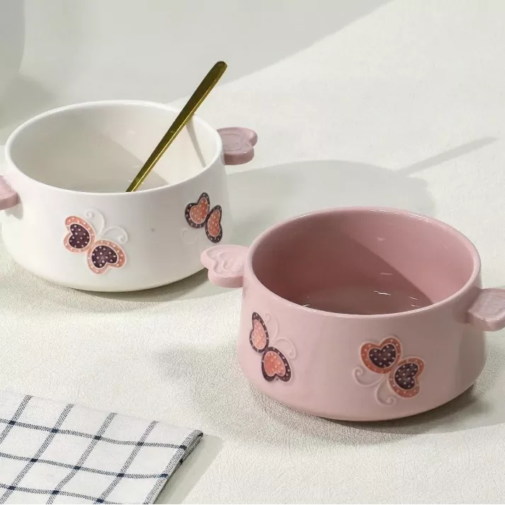 Dishwasher Safe Hand-Painted Ceramic Bowl