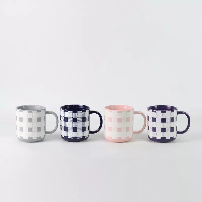 Hand Drawn Grid Pattern Mug