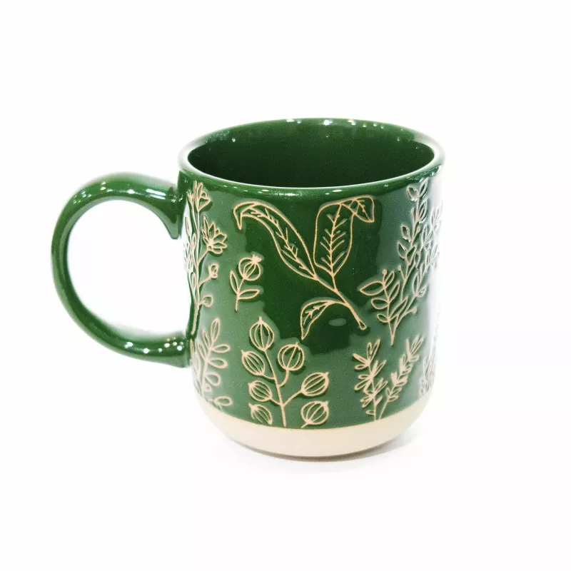 Hand Painted Botanical Ceramic Mug