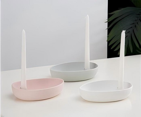 Modern Oval Ceramic Candle Holder