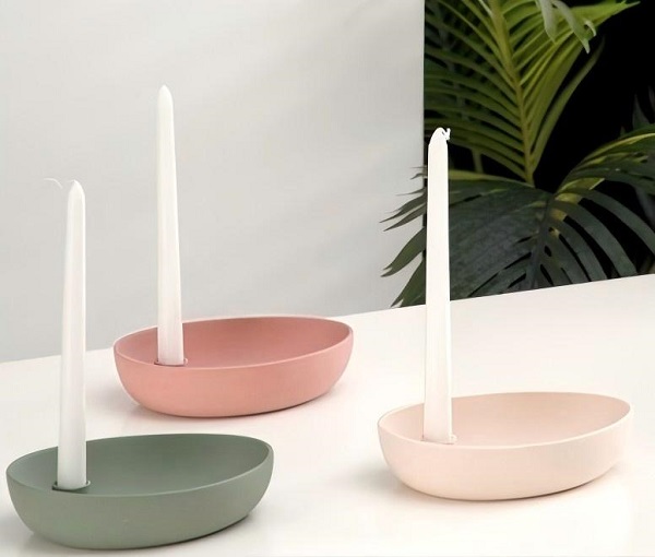 Modern Oval Ceramic Candle Holder
