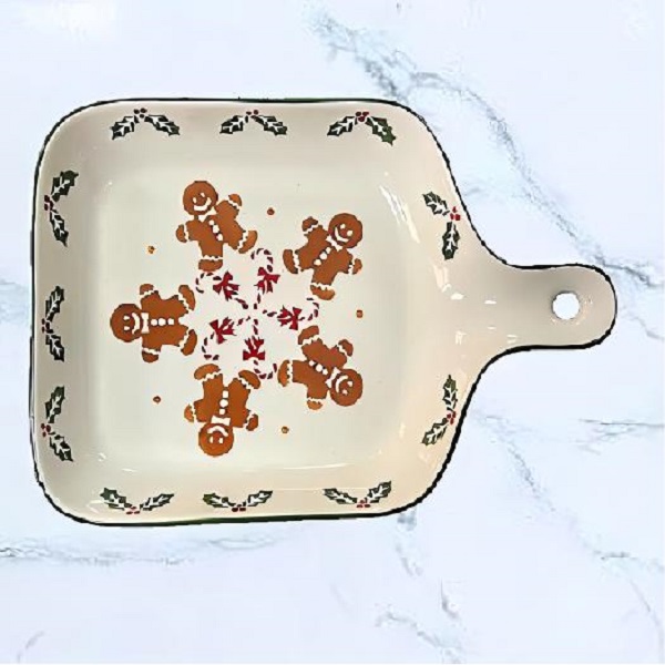 Christmas Gingerbread Man Ceramic Baking Tray manufacturer