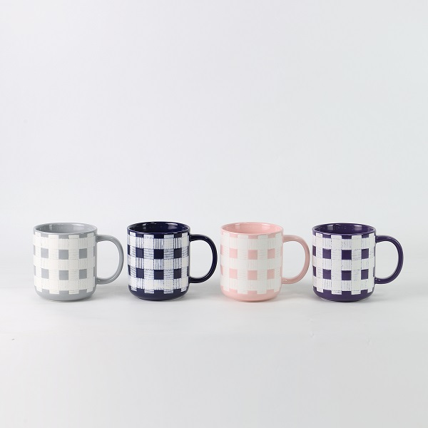 Hand Drawn Grid Pattern Mug