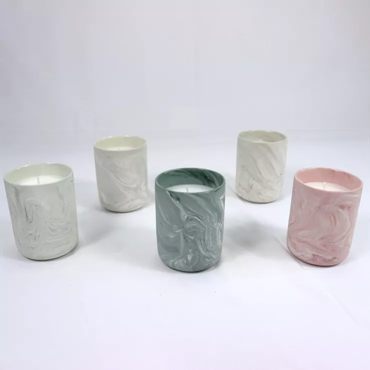 Marbling Ceramic Candle Holder Marbling Ceramic Candle Holder