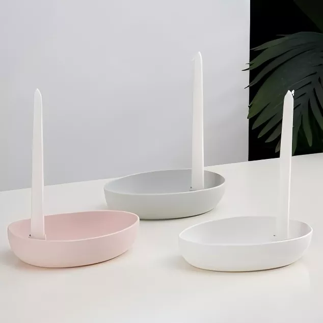 Modern Oval Ceramic Candle Holder