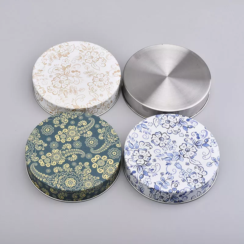 Personalized Print Tin Candle Jar Lid