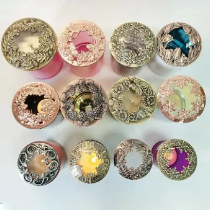 Universal Hollow Iron Candle Jar Lid